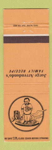 Matchbook Cover - Jorge Arrendondo's Restaurants Austin TX ORANGE