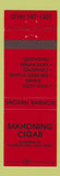 Matchbook Cover - Mahoning Cigar Tobacco Youngstown OH RED
