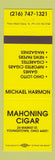 Matchbook Cover - Mahoning Cigar Tobacco Youngstown OH YELLOW