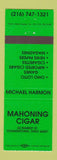 Matchbook Cover - Mahoning Cigar Tobacco Youngstown OH GREEN