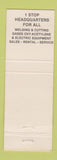 Matchbook Cover - Meco Welding Equipment Acetylene Gas Alton IL St Louis MO