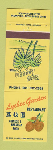 Matchbook Cover - Lychee Garden Chinese Restaurant Memphis TN Blue Lagoon