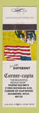 Matchbook Cover - Corner Copia Resale Shop Dearborn MI