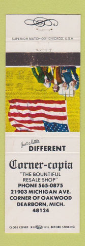 Matchbook Cover - Corner Copia Resale Shop Dearborn MI