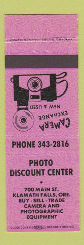 Matchbook Cover - Photo Discount Center Klamath Falls OR DARK PINK