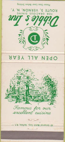 Matchbook Cover - Dibble's inn Vernon NY 30 Strike