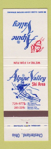 Matchbook Cover - Alpine Valley Ski Area Chesterland OH