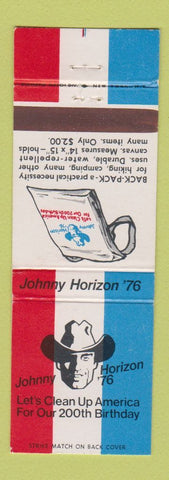 Matchbook Cover - 1976 Bicentennial Johnny Horizon Backpack Offer