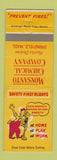 Matchbook Cover - Monsanto Chemical Springfield MA Prevent Fires Safety WEAR