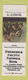 Matchbook Cover - Frederick County National Bank Frederick MD