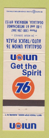 Matchbook Cover - Ogallala Union 76 oil gas NE