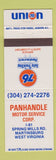 Matchbook Cover - Union 76 oil gas Panhandle Martinsburg WV