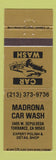 Matchbook Cover - Madrona Car Wash Torrance CA