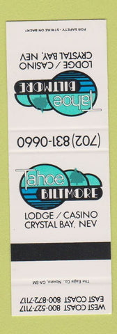 Matchbook Cover - Tahoe Biltmore Lodge Casino Crystal Bay NV