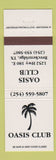 Matchbook Cover - Oasis Club Breckenridge TX
