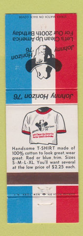 Matchbook Cover - 1976 Bicentennial Johnny Horizon Tshirt offer