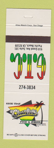 Matchbook Cover - Charlie's Food Spirits Pacific Beach CA