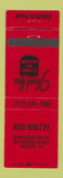 Matchbook Cover - Rio Motel Hershey PA