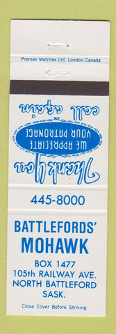 Matchbook Cover - Battlefords' Mohawk North Battleford SK