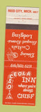 Matchbook Cover - Osceola Inn Reed City MI
