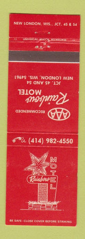 Matchbook Cover - Rainbow Motel New London WI