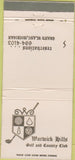 Matchbook Cover - Warwick Hills Golf Country Club Grand Blanc MI 30 Strike