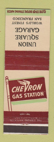 Matchbook Cover - Chevron oil gas Union Square Garage San Francisco CA