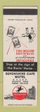 Matchbook Cover - Frontier oil gas Devonshire Cafe Motel Atlantic IA