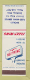 Matchbook Cover - Fleet Wing oil gas Pucak's Coalburg OH