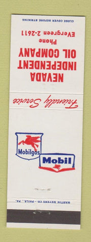 Matchbook Cover - Mobil oil gas Nevada Oil Company