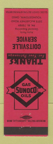 Matchbook Cover - Sunoco oil gas Coitsville Youngstown OH