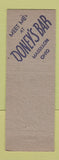 Matchbook Cover - Doney's Bar Massillon OH Peanuts