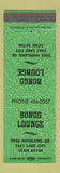 Matchbook Cover - Bongo Lounge Salt Lake City UT