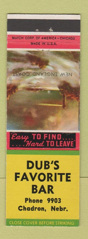 Matchbook Cover - Dub's Favorite Bar Chadron NE