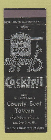 Matchbook Cover - County Seat Tavern Mount Sterling IL