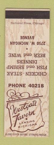 Matchbook Cover - Westgate Tavern Lansing MI