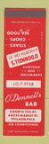 Matchbook Cover - O'Donnell's Restaurant Philadelphia PA bar
