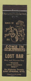 Matchbook Cover - Lost Bar Lost Springs WY