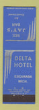 Matchbook Cover - Delta Hotel Escanaba MI Jay's Bar