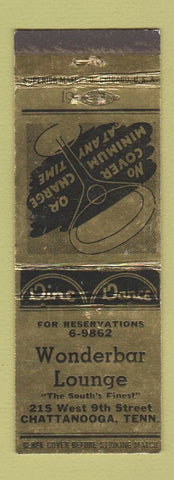 Matchbook Cover - Wonderbar Lounge Chattanooga TN