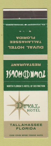Matchbook Cover - Town House Restaurant Duval Hotel Tallahassee FL
