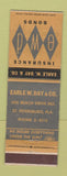 Matchbook Cover - Earle W Day Insurance Bonds St Petersburg FL WEAR