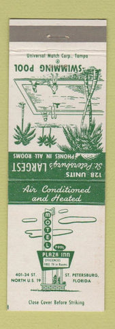 Matchbook Cover - Motel Plaza Inn St Petersburg FL
