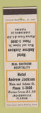 Matchbook Cover - Hotel Andrew Jackson Jacksonville FL