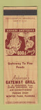 Matchbook Cover - Anderson's Gateway Grill Winter Park FL