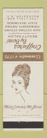 Matchbook Cover - Coiffures by Bene Salon Rochester NY girlie