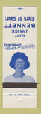 Matchbook Cover - Janice Bennett Clerk of Court Election