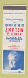 Matchbook Cover - Agnes Melanz Clerk of Court Election Sheboygan County WI