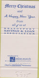 Matchbook Cover - Brazosport Savings Loan Freeport Lake Jackson TX 30 Strike