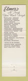 Matchbook Cover - Elmer's Colonial Pancake Steak House CHAIN